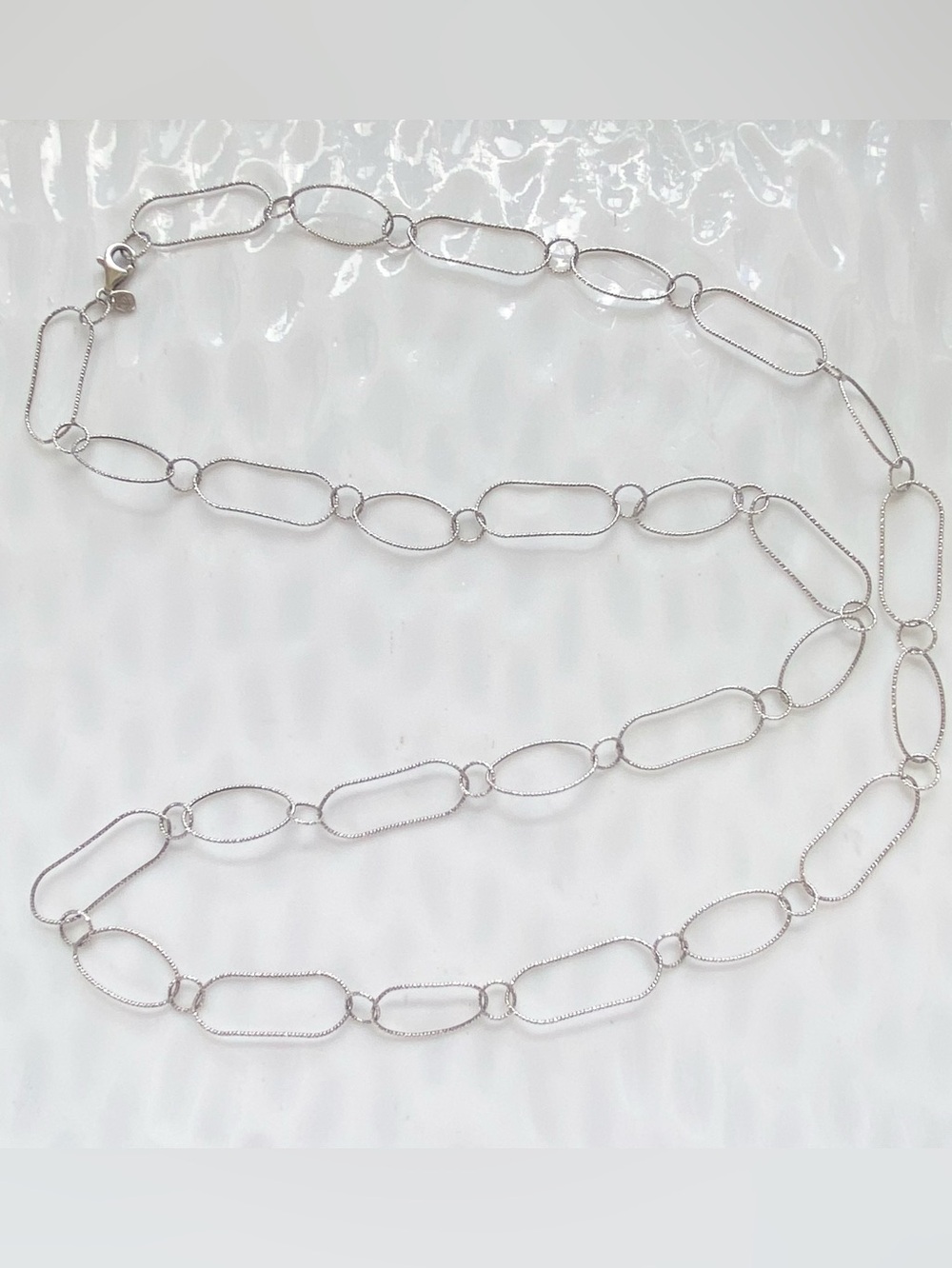 Silpada “Lasting Impression” Sterling Silver Linked Necklace 36” inches N2731 - Picture 2 of 9